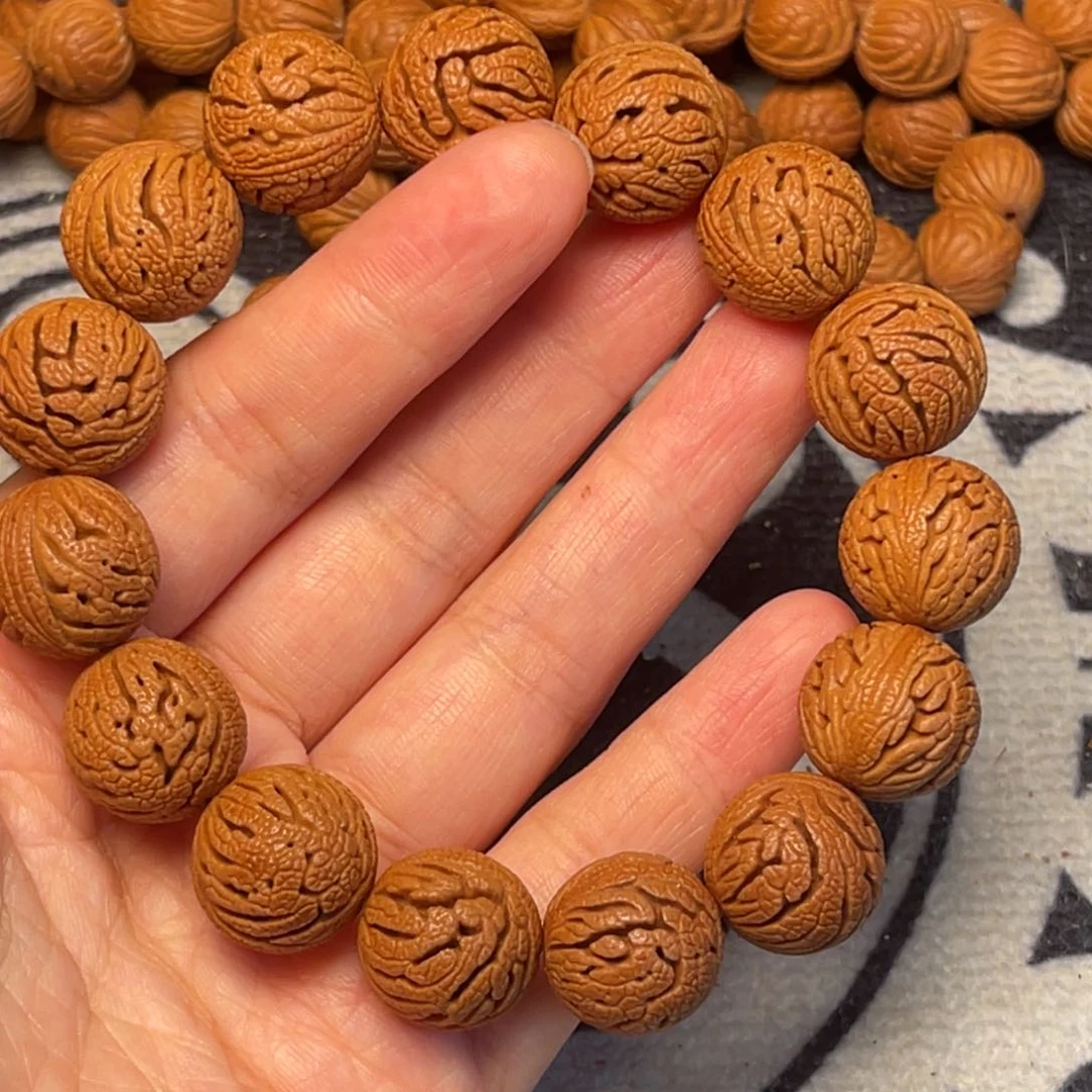桃核手串龙纹桃核