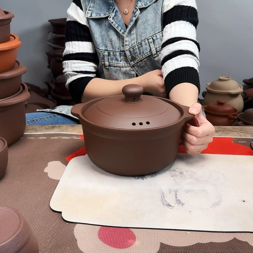 紫砂砂锅2.5升正品无暇