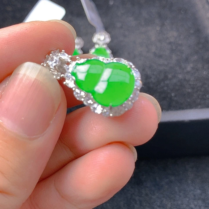 【闪购商品】翡翠银S925镶嵌颈饰翡翠