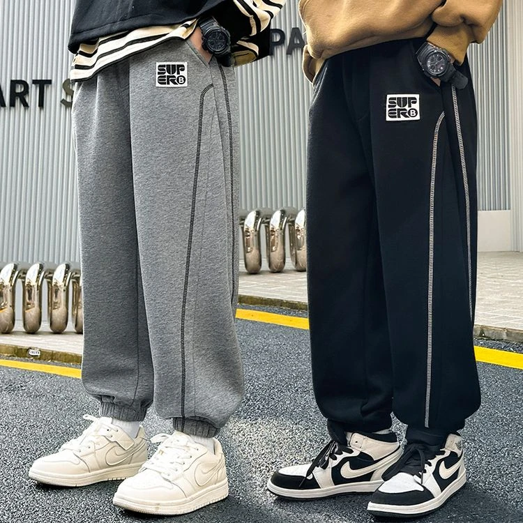 男童运动裤春秋款2025新款裤子中大童纯棉秋装卫裤儿童装休闲长裤