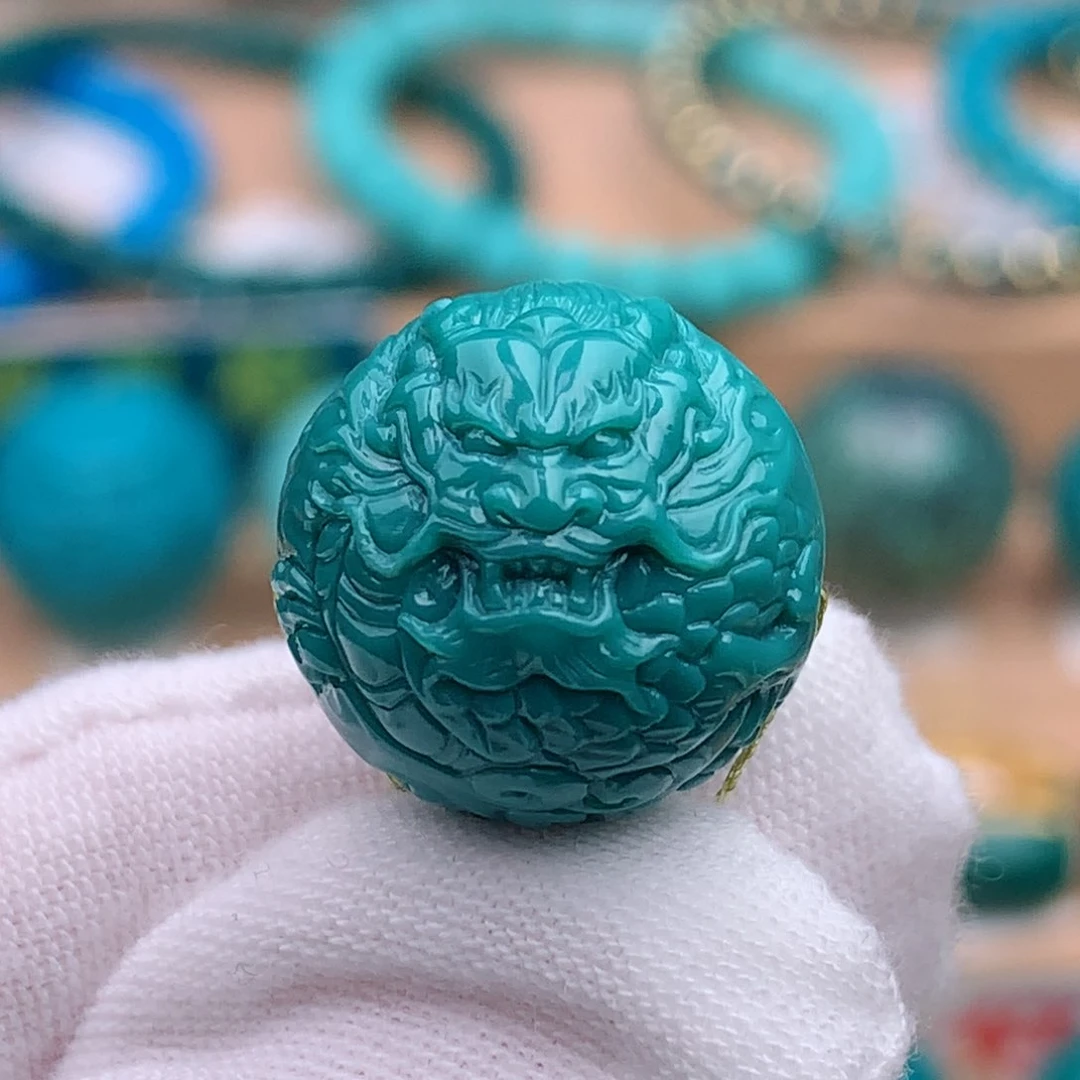 未镶嵌绿松石珠宝奇石16.2mm龙珠