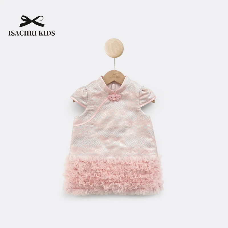 【6.18反季清】精致纱裙织锦缎背心连衣裙夹棉拜年服女童 IC776