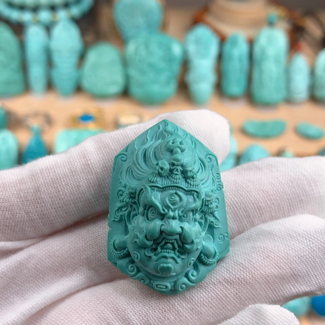 绿松石未镶嵌大黑天