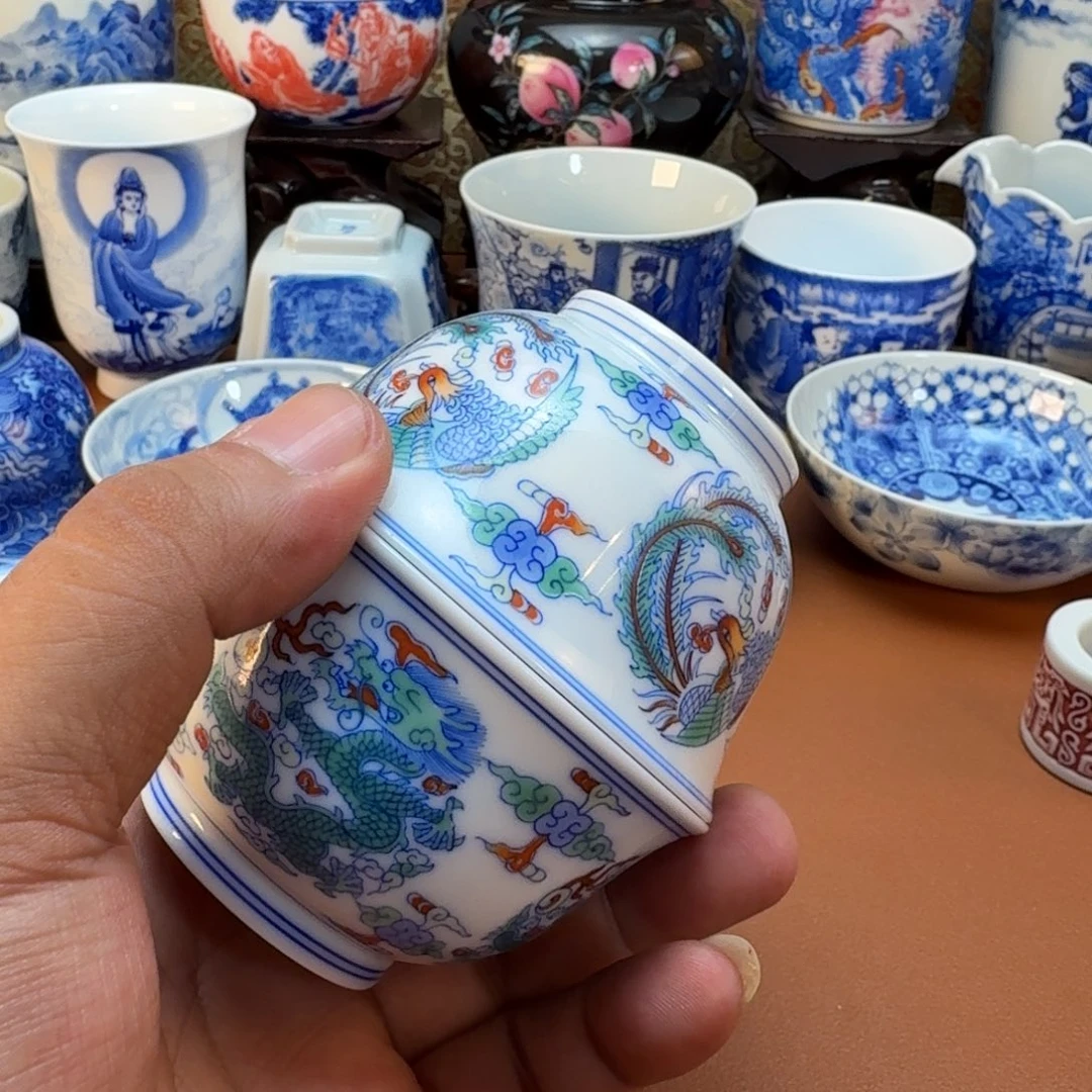 乖***的陶杯子景德镇全手工手绘陶瓷