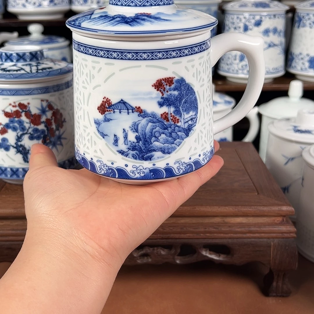 景德镇高温陶瓷办公杯家用