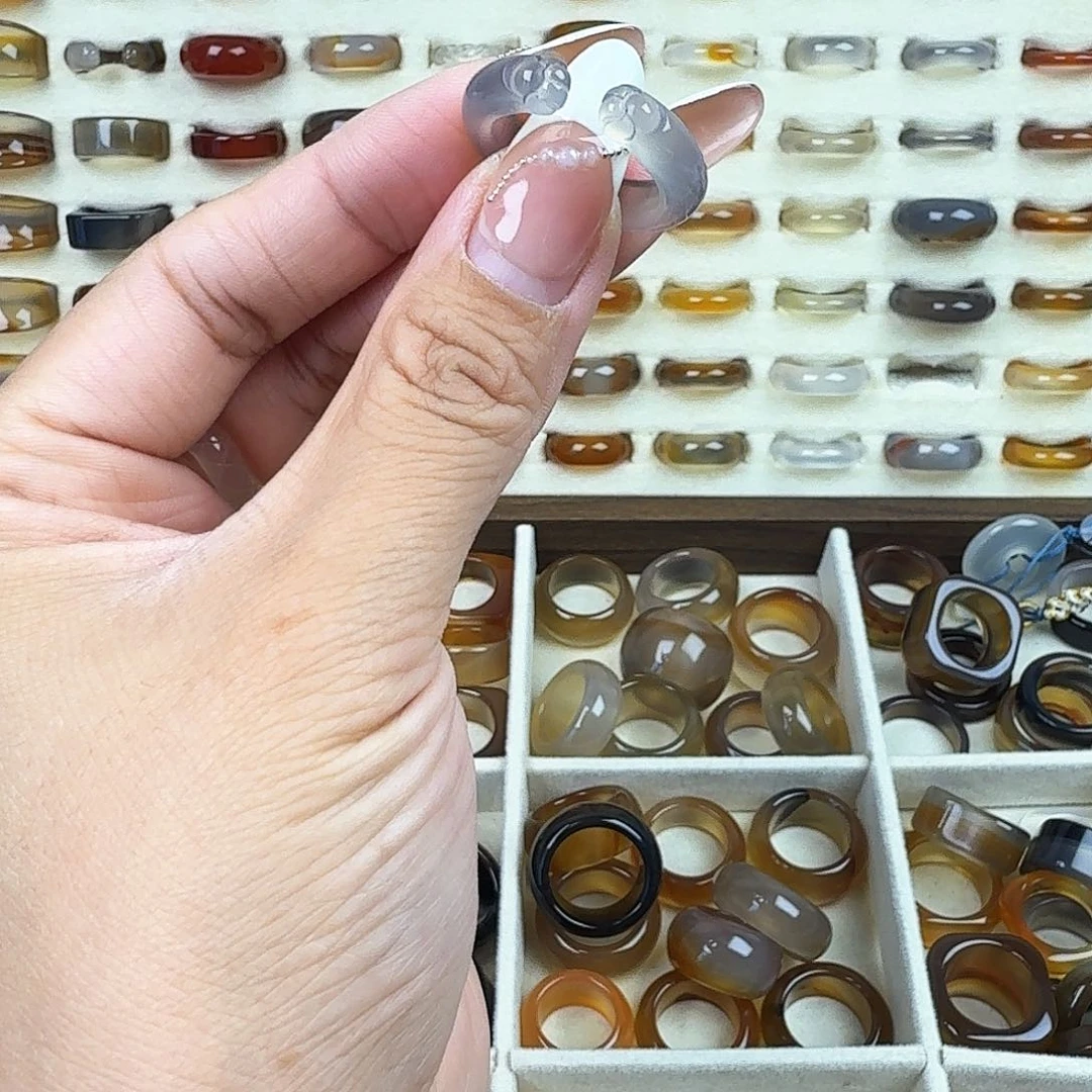 玛瑙/玉髓戒圈未镶嵌20/21圈福利不退换