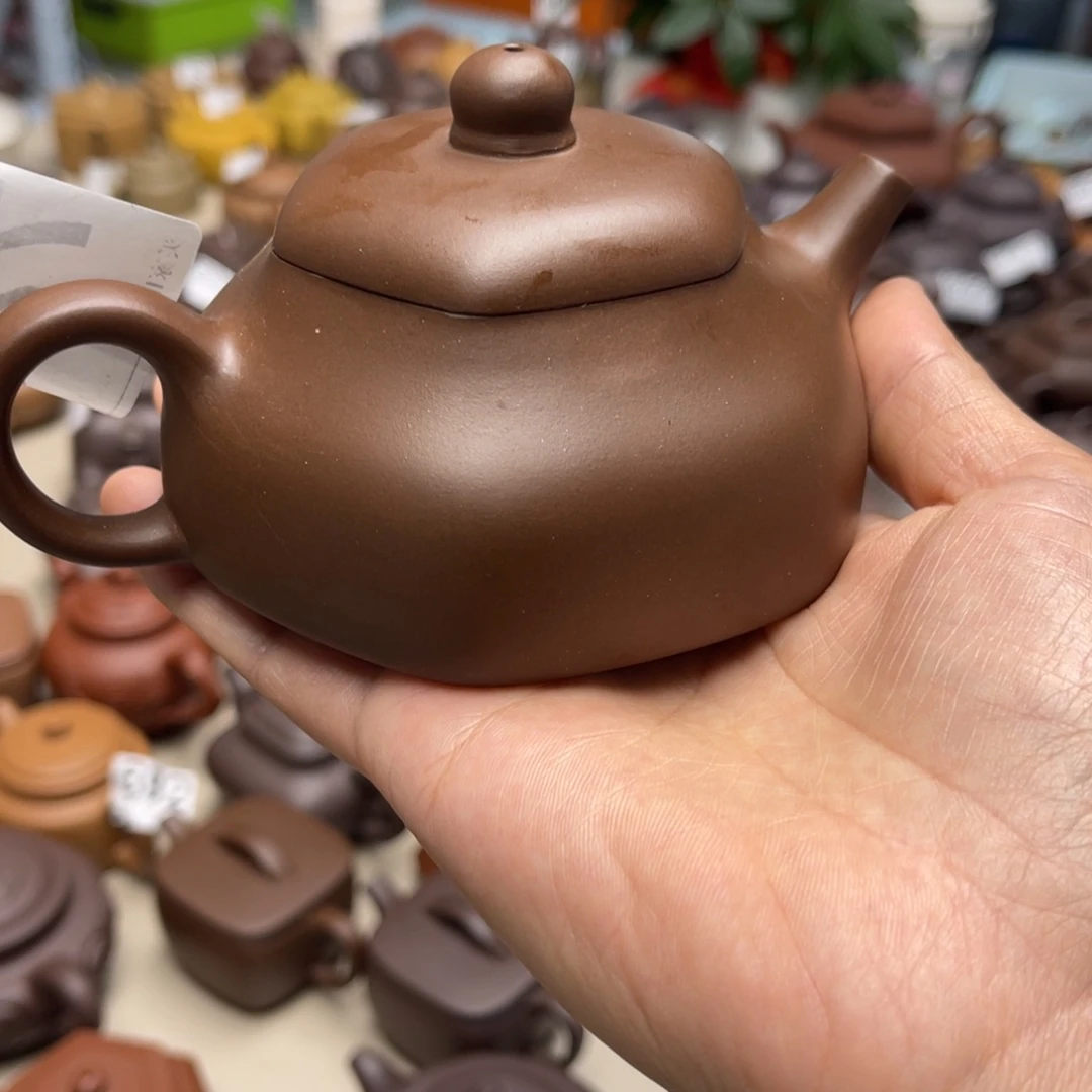 茶壶紫砂六方静乐220毫升