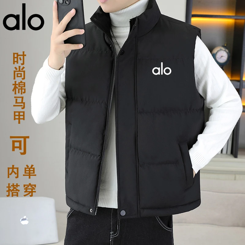 【奥特莱斯】秋冬棉马甲立领直下摆宽松型厚款标准免烫纯色男士外套