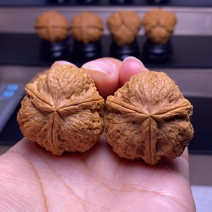 把件文玩核桃高山流水三楞21