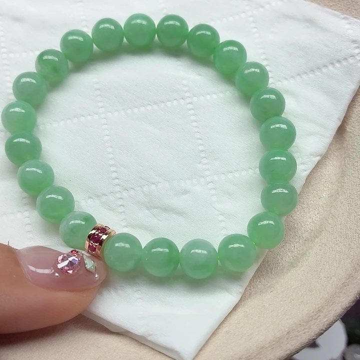 翡翠未镶嵌手链天然缅甸翡翠A货卡7.7