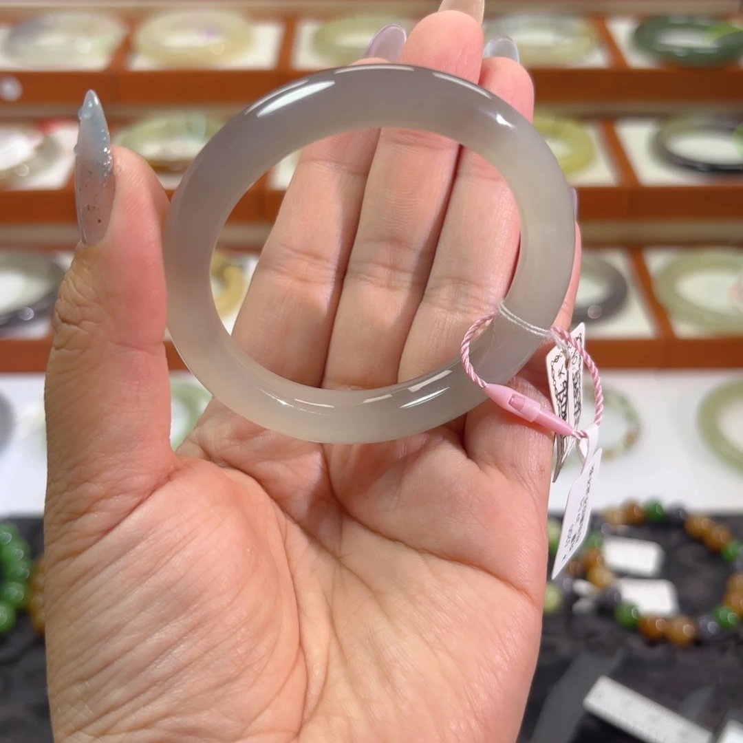 和田玉未镶嵌手镯冰紫特色手镯