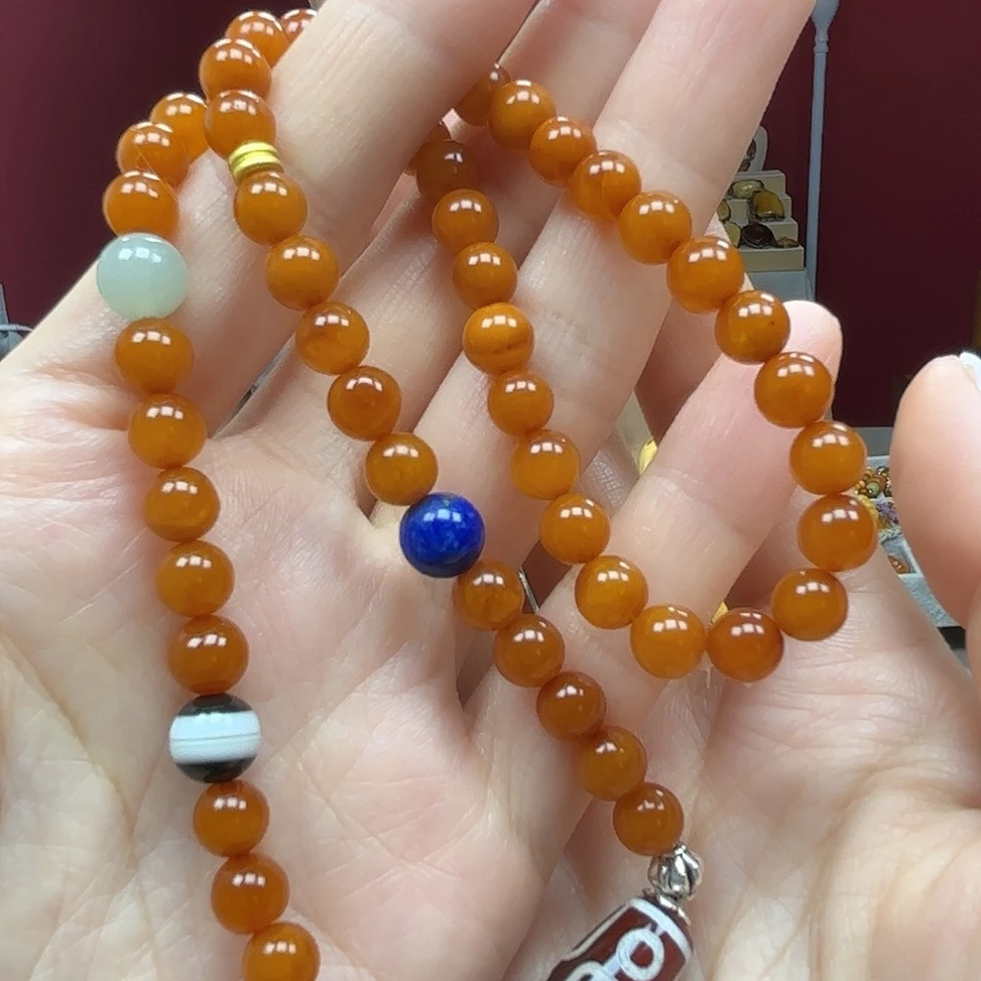 未镶嵌颈饰蜜蜡锁骨