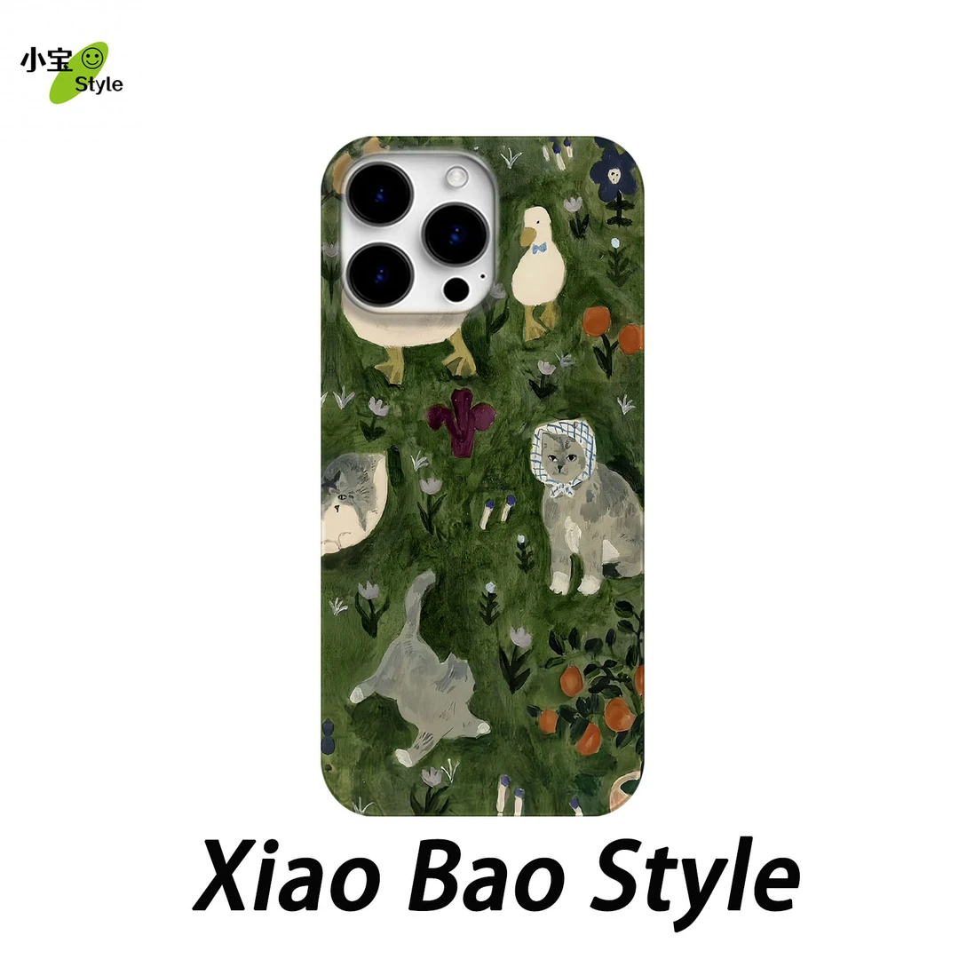 复古水墨鸭适用于苹果16promax手机壳15pro个性14/13小众12pro/11