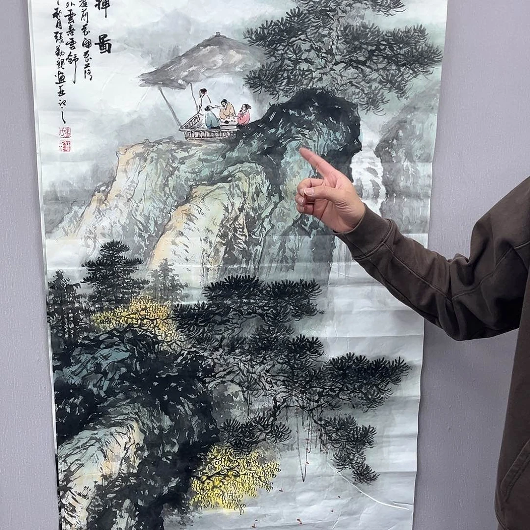 国画钓*岛宣纸国画纯手绘作品
