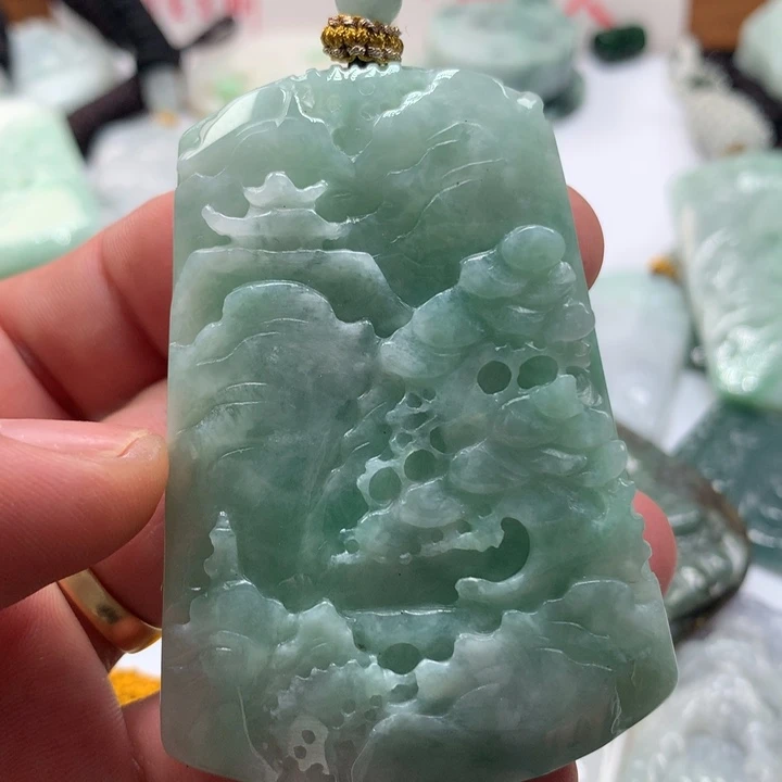 颈饰未镶嵌翡翠保真天然a货翡翠