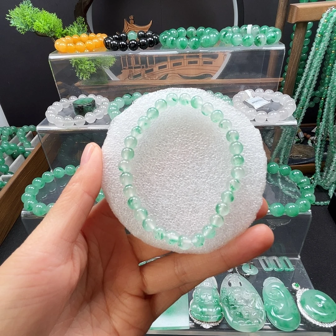 石英质玉（非洲翠）未镶嵌手串