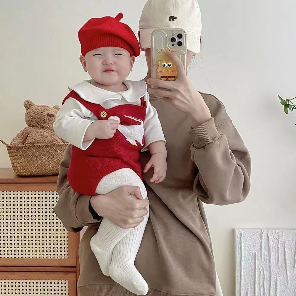 【395波点加棉】男女宝宝加绒加棉可爱波点冬季定制外出婴幼儿哈衣