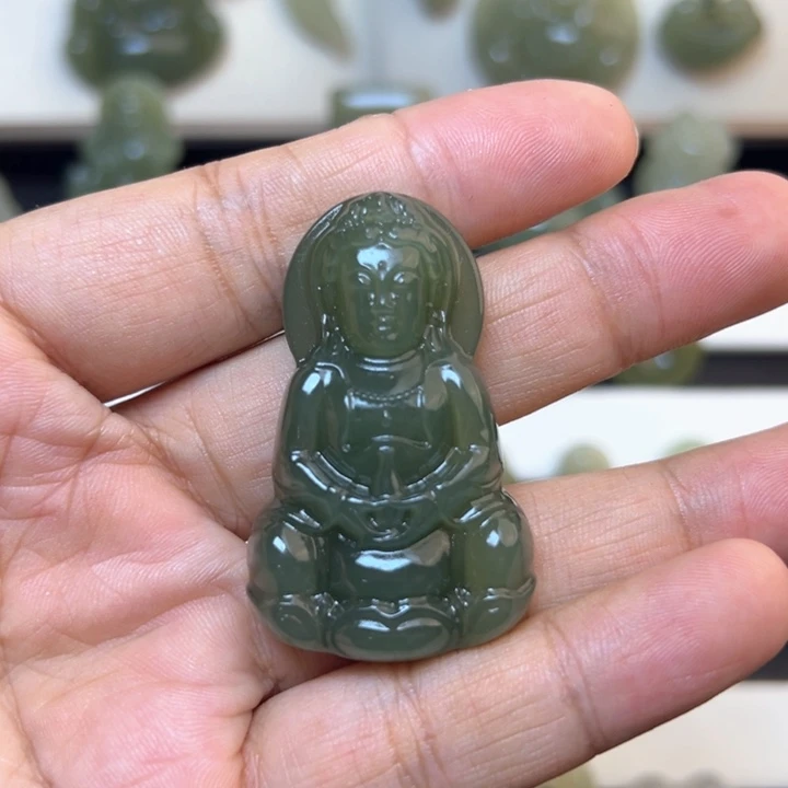 和田玉吊坠(不含链)未镶嵌666
