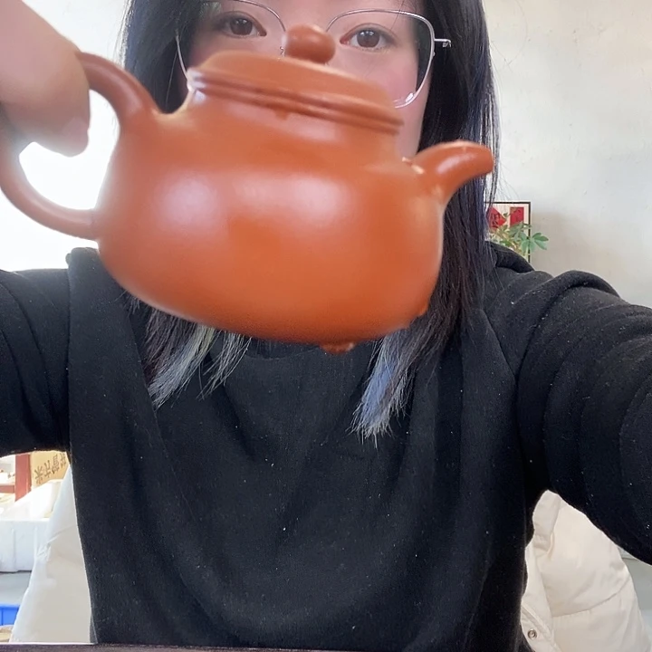 紫砂茶宠鹅黄朱泥玉麟掇球