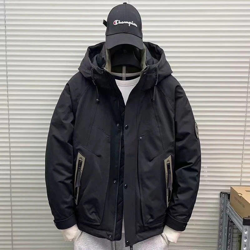 美式户外工装款 进口90绒填充 连帽羽绒极寒防寒服