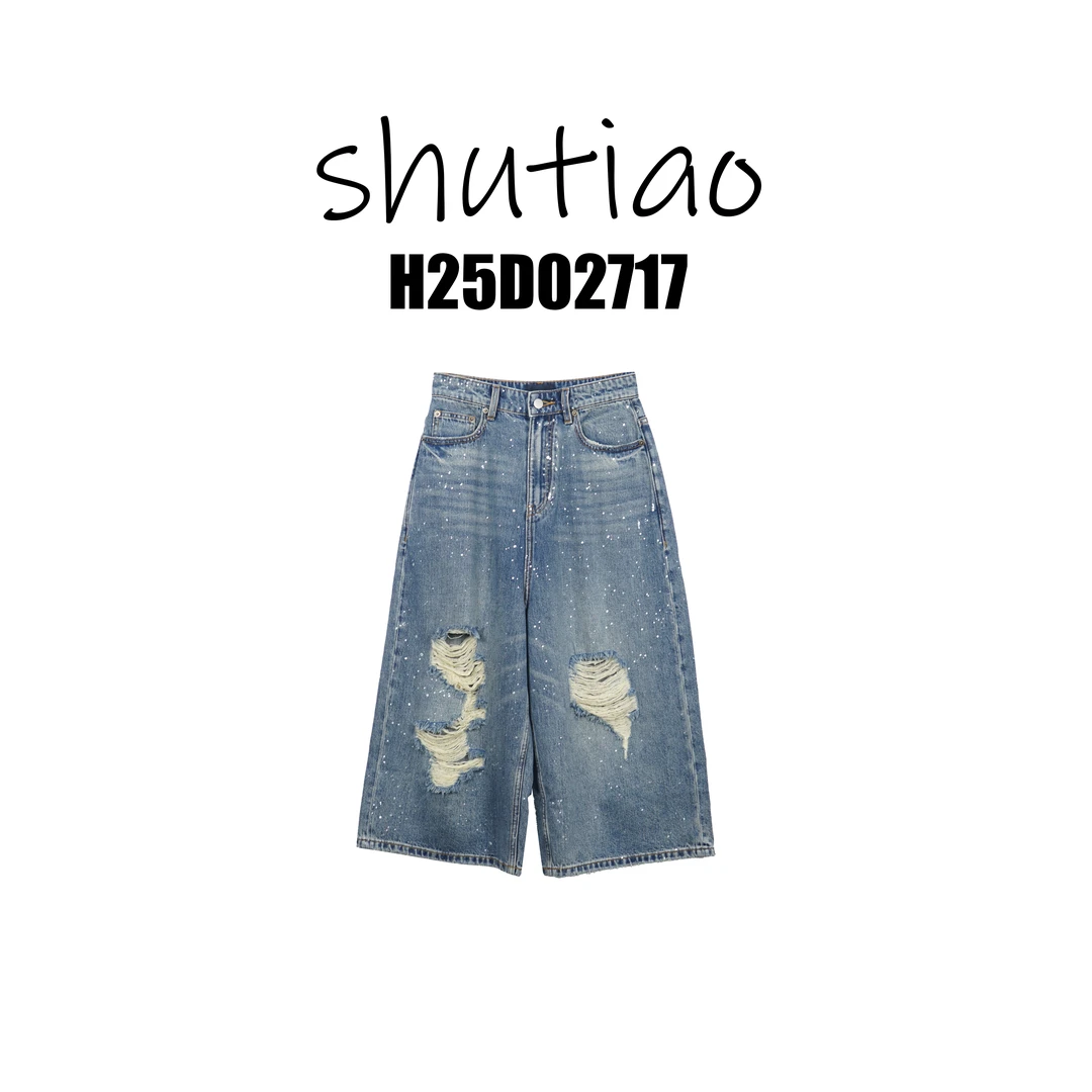 【SHUTIAO】2025夏季：新款小众设计款短裤H25D02717