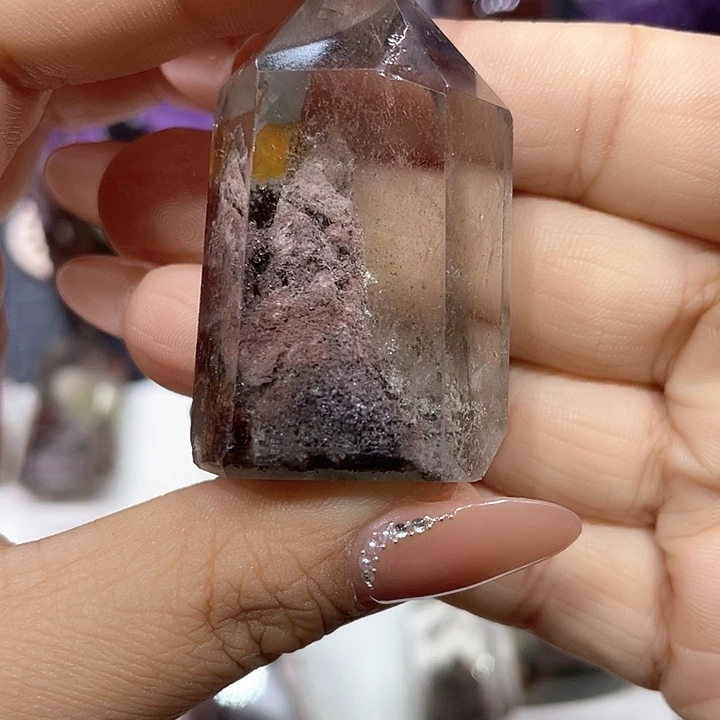 柱未镶嵌水晶粉幽灵