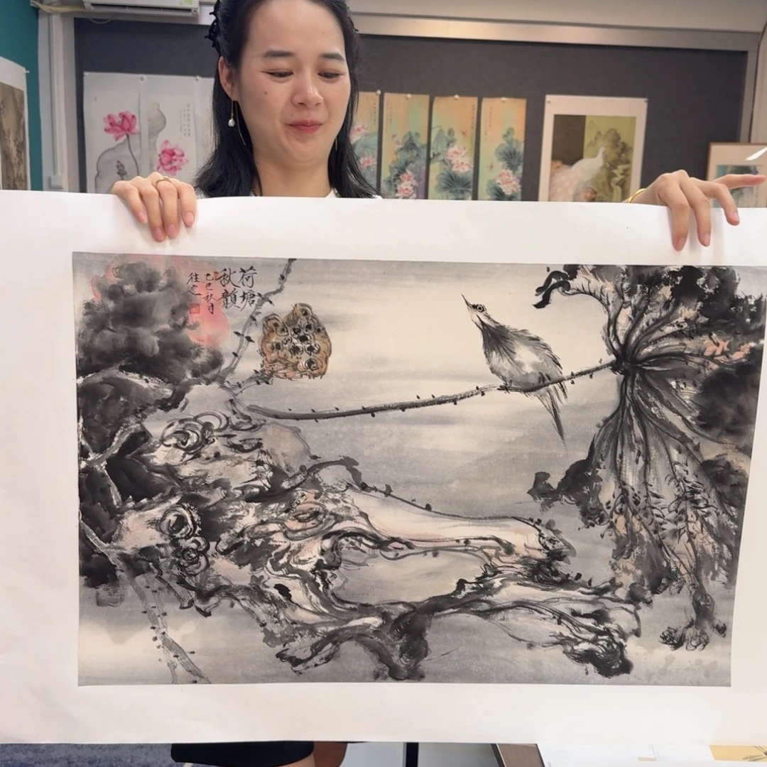 国画国画作品山水花鸟