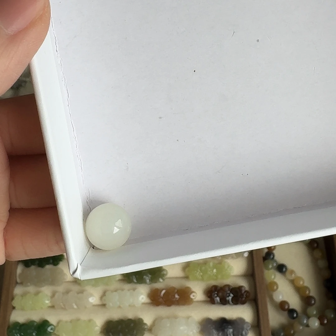 驕***鱗颈饰未镶嵌和田玉和田玉青海料白玉单珠