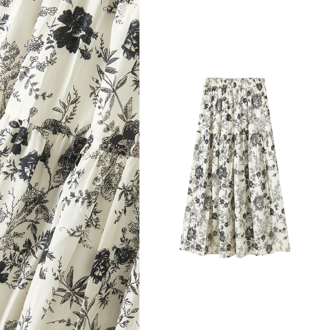 2025春夏新款碎花法式蓬蓬裙2539