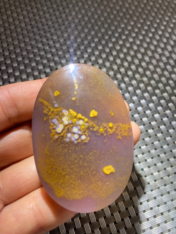 原矿海玉紫罗兰挂件吊坠