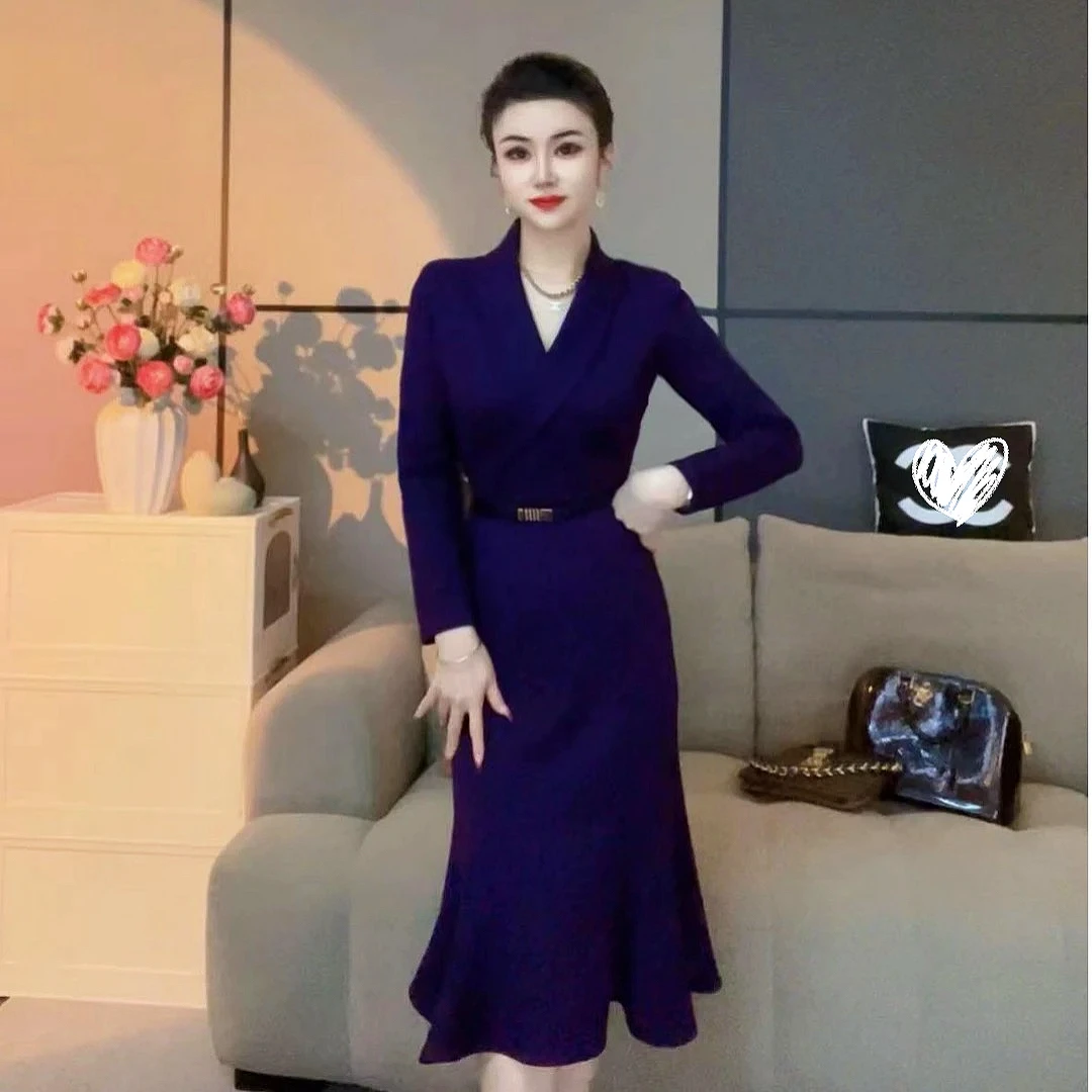 【潼潼严选】秋冬新款法式名媛女神修身显瘦气质女装连衣裙#0108-6