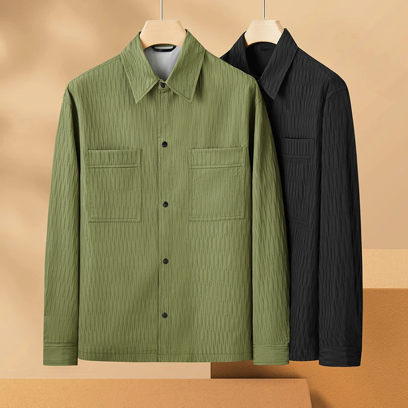 【艺禾轻奢大码】春夏上新男士加肥加大宽松休闲夹克时尚薄款19229