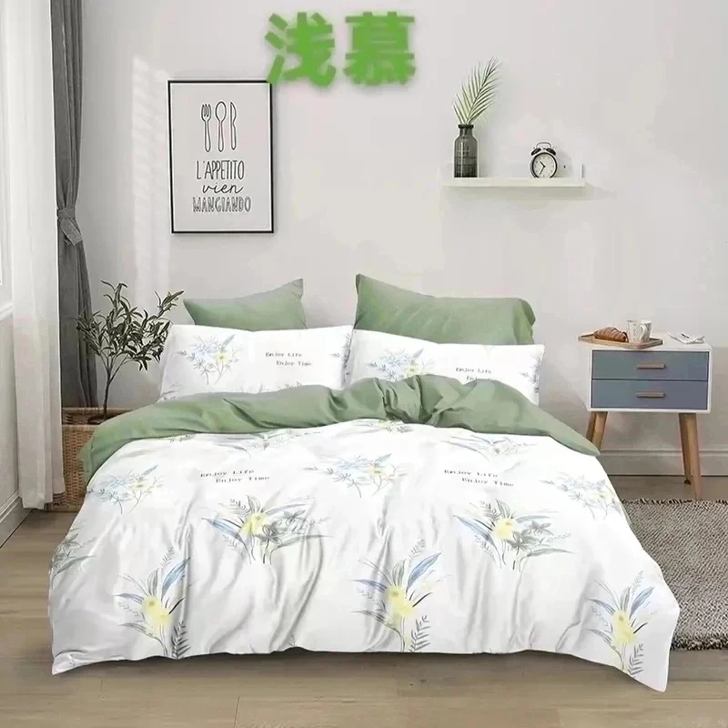 新款家居床上用品加厚斜纹磨毛棉印花 单被套亲肤柔软舒适保暖