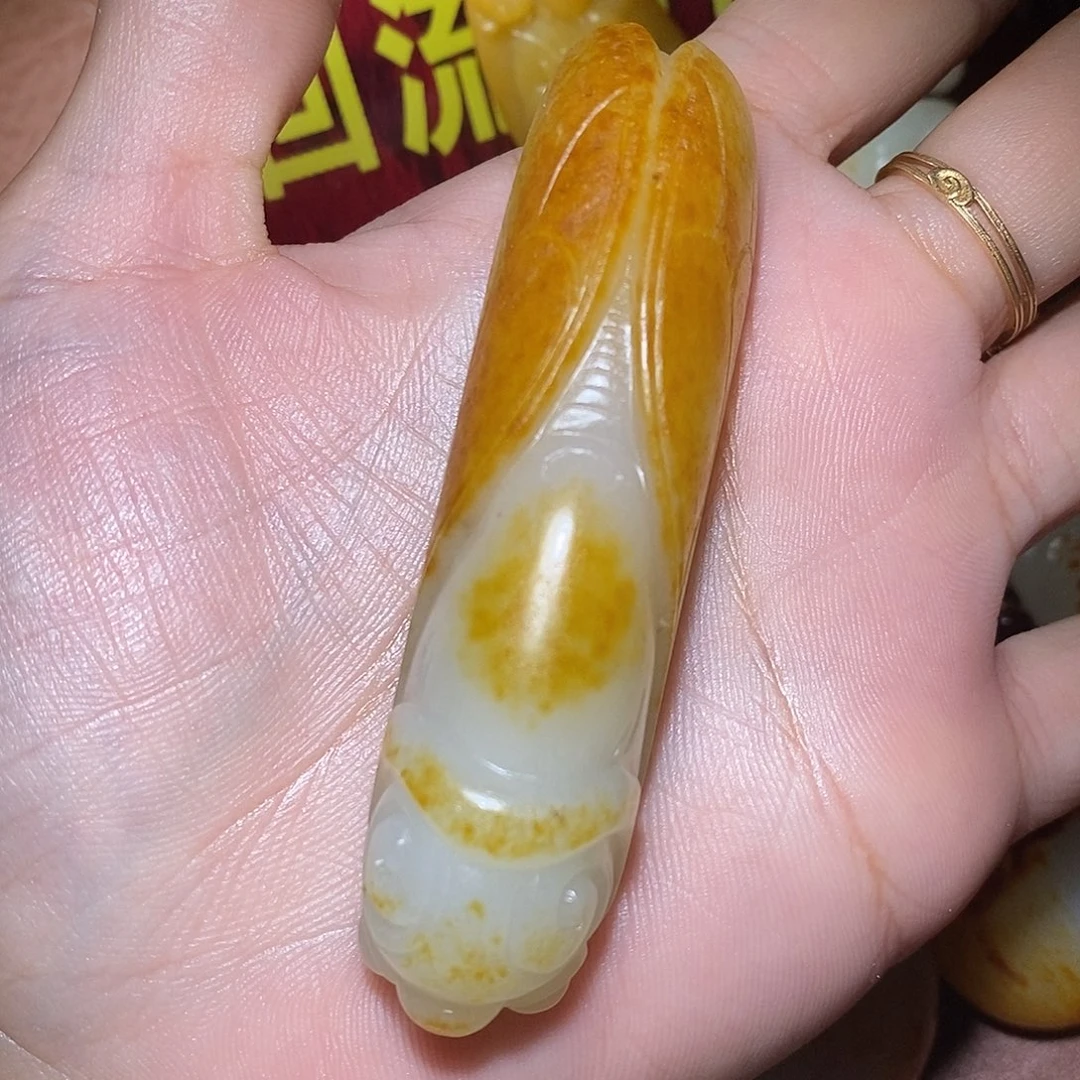 珍***金未镶嵌和田玉挂件