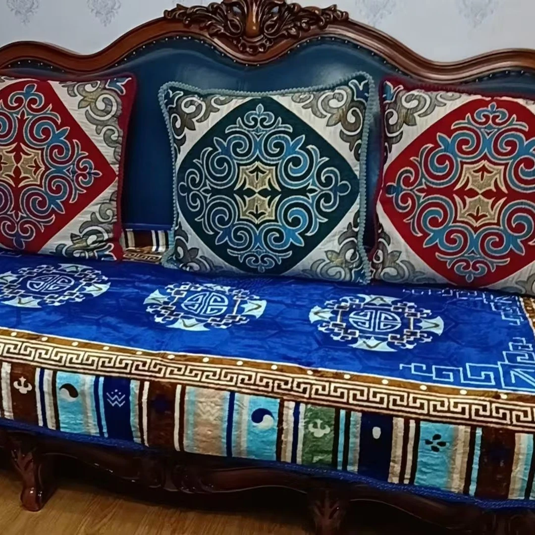 藏蒙式民族风防滑地毯可铺单人床沙发客厅卧室阳台榻榻米