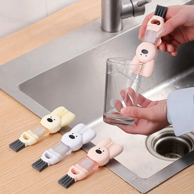 杯口刷三合一杯盖缝隙清洁刷子无死角保温杯缝隙洗杯盖奶嘴瓶刷子