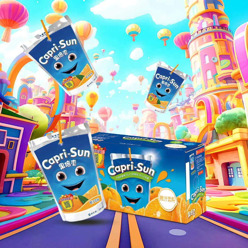 5袋装原装进口果倍爽果汁葡萄桃苹果橙汁梨汁复合vc儿童果汁饮料