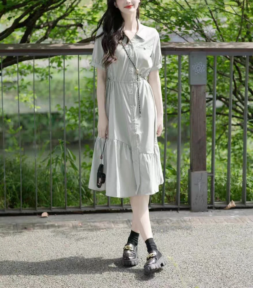 【1701-1800】酷雨高端时尚修身气质复古连衣裙