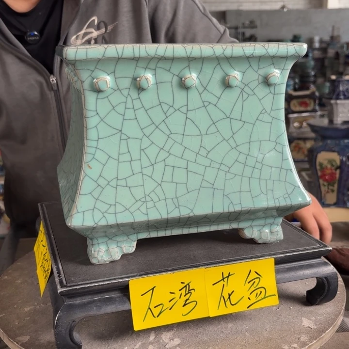 。一风堂石湾花盆 打磨痕迹 内19*19