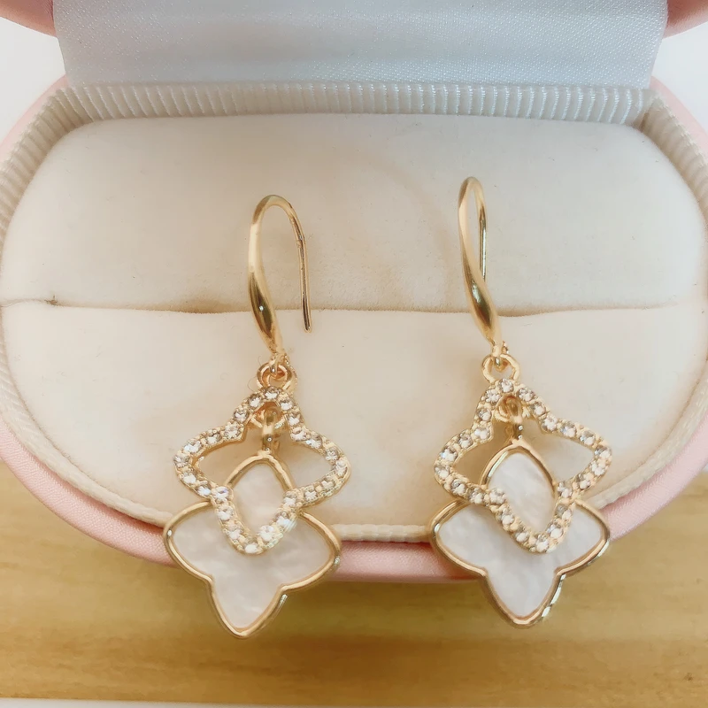 铜合金耳饰 气质轻奢时尚百搭小众金色素款耳饰LY0099