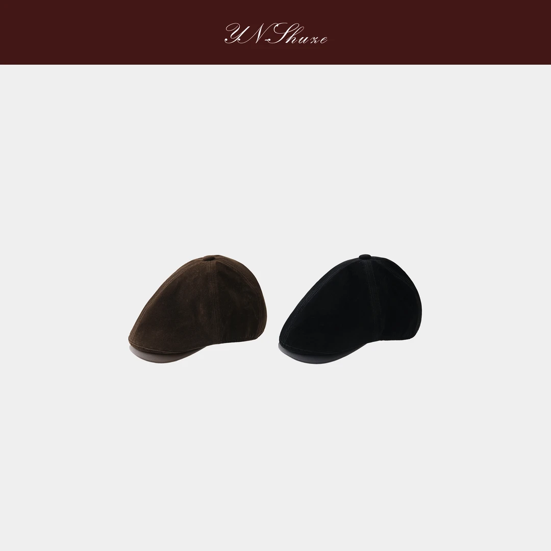 YN-SHUZE高级感气质百搭丝绒贝雷帽SZ-YNB-BLG068-2