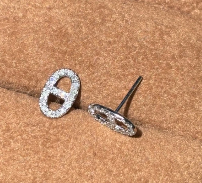 【富恩珠宝】 001626重金  大猪鼻子耳钉 ZSES