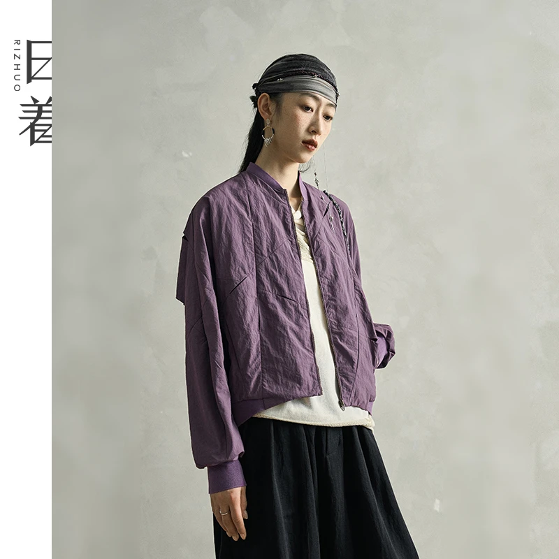 日着经典轻户外短外套2025新款秋季宽松休闲夹克外套女RD1103W0