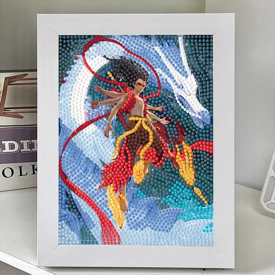 哪吒之魔童闹海画手工DIY满钻卡通摆台装饰画材料包钻石