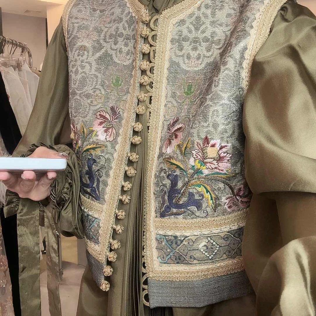 羊羔毛马甲衬衫绿色