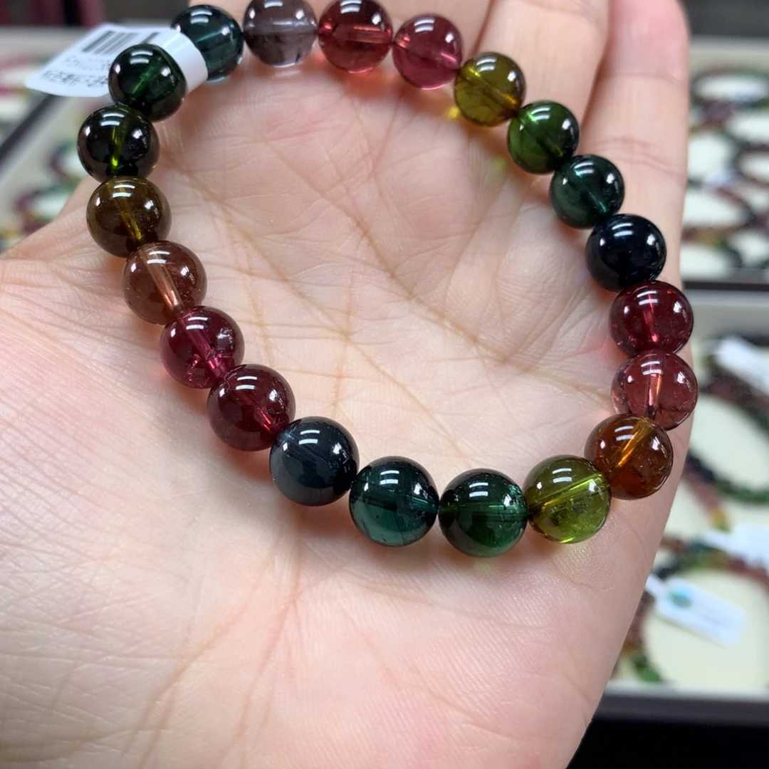 碧玺手链未镶嵌9毫米左右