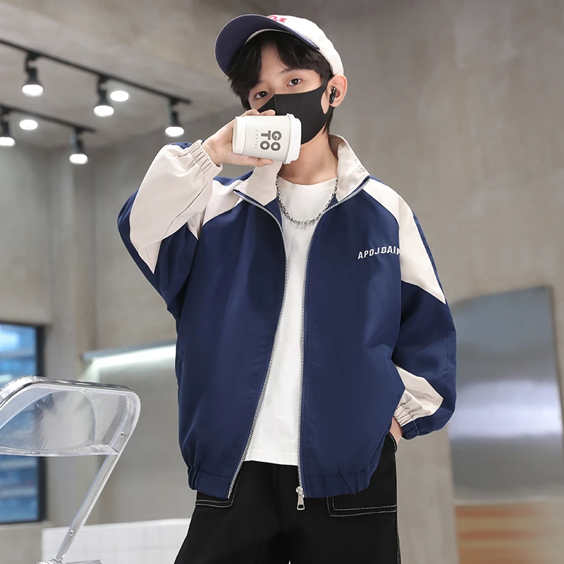 儿童装男童秋装外套2025新款中大童春秋款夹克男孩秋季上衣炸街潮