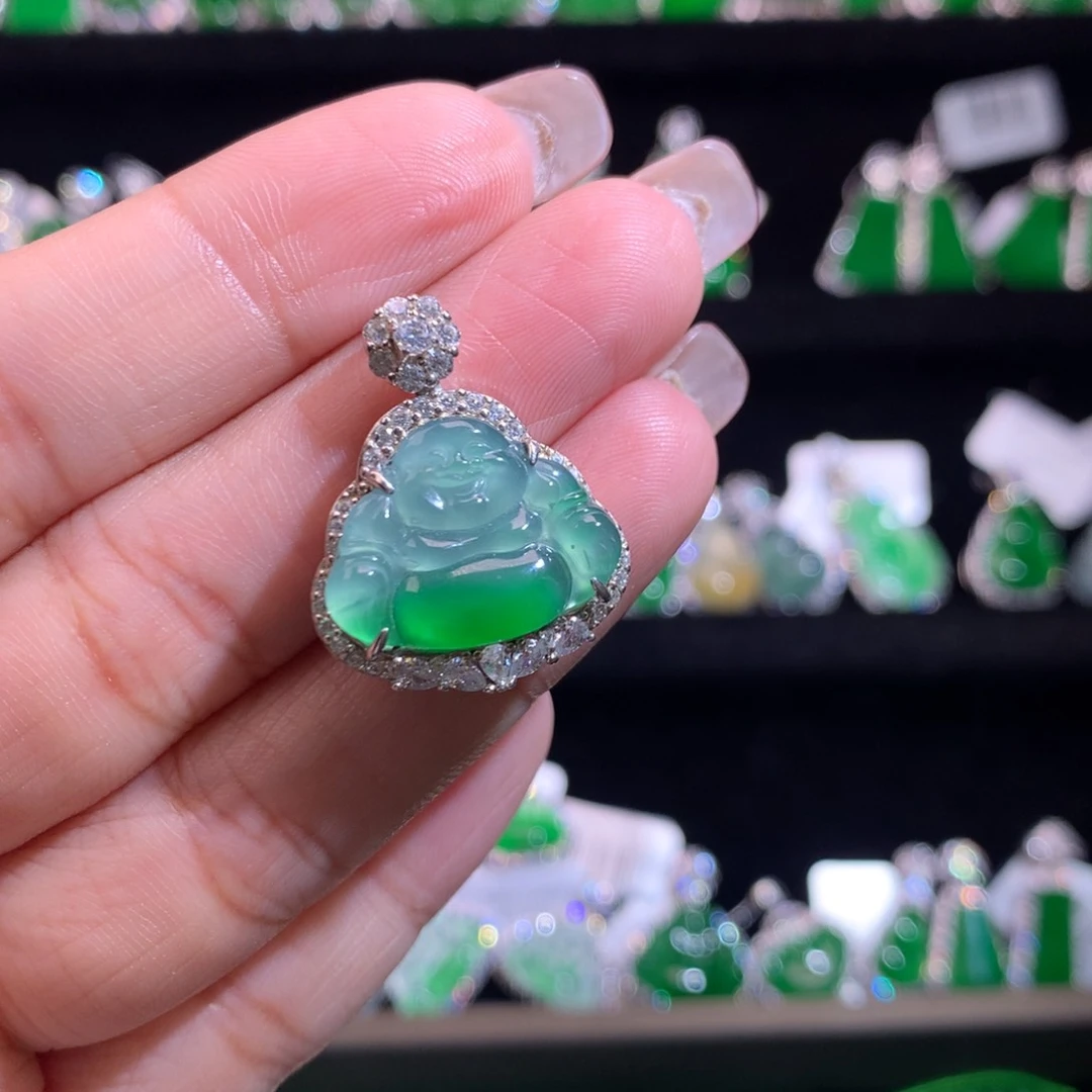 【闪购商品】颈饰银S925镶嵌翡翠