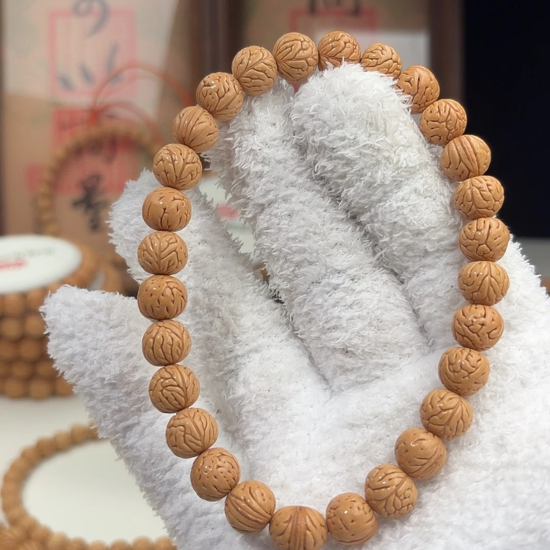 桃核手串1.0「奶油大肠」野生肌肉桃核手持