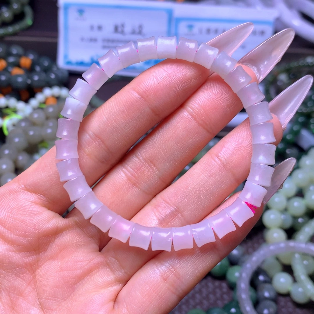 和田玉未镶嵌手串卡7
